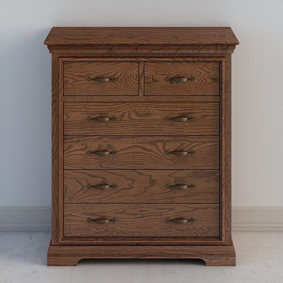 Vintage 5-Drawer Cabinet 3D model