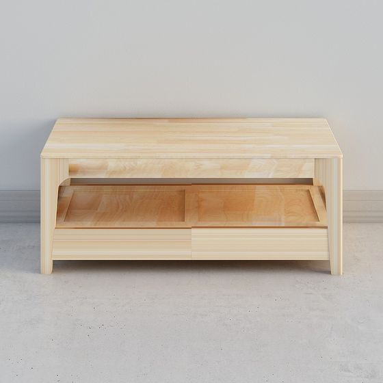 Stylish Wooden Coffee Table 3D model