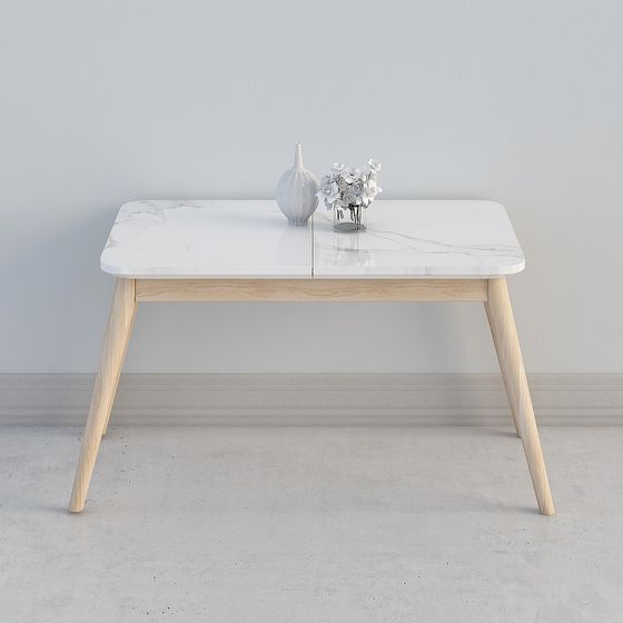 Elegant Marble Side Table 3D model