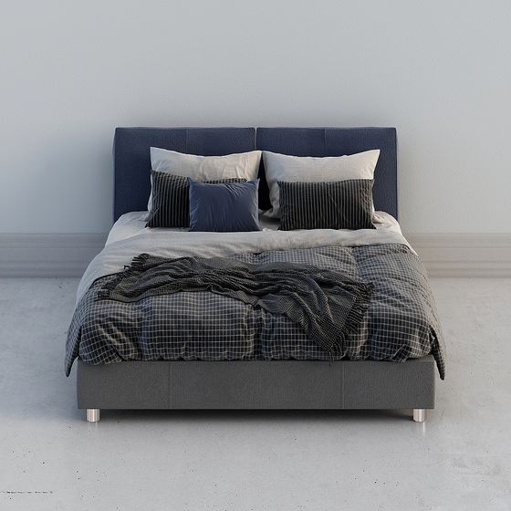 Modern Minimalist 3D Bed Model