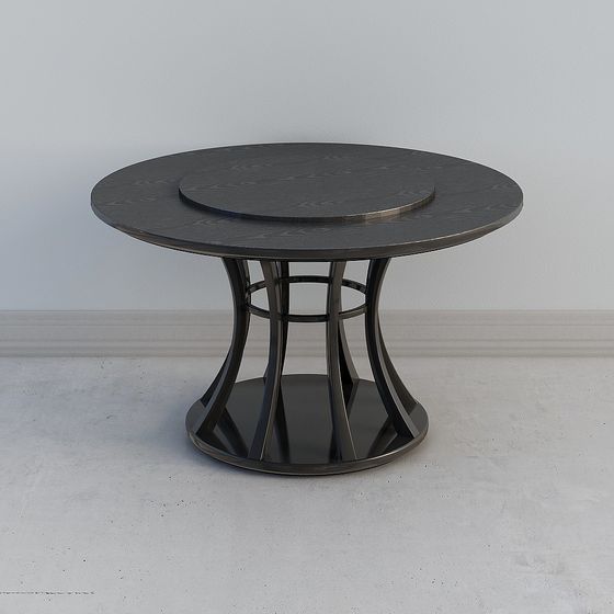 Futuristic Minimalist Round Table 3D model