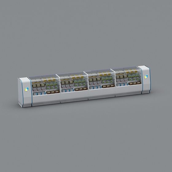 Modern Pharmacy Shelf 3D model