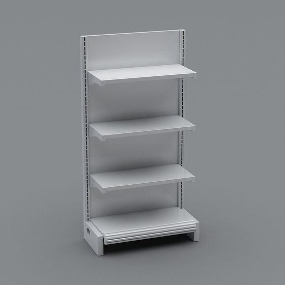 Minimalist 3D Shelving Unit Model