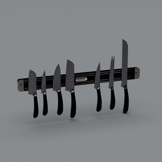 Magnetic Knife Holder 3D model for Modern Kitchens