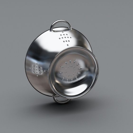 Modern Stainless Steel Strainer 3D model