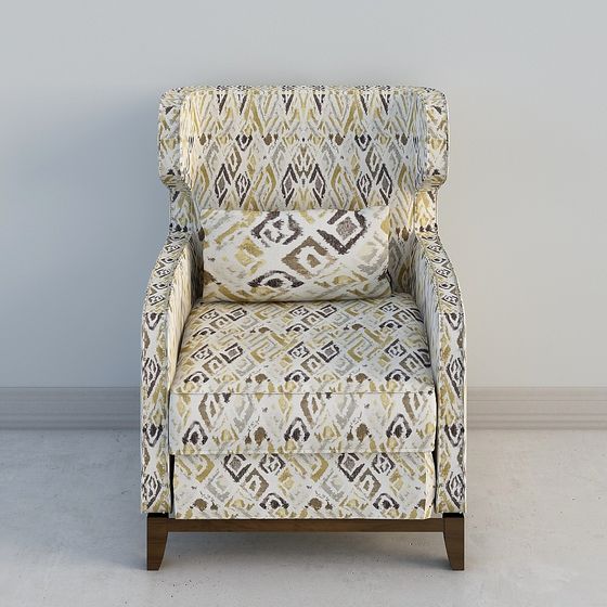 Elegant Low-Polygon Chair 3D model for Modern Interiors