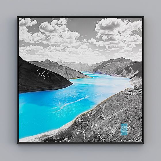 Highland Lake Scene 3D model