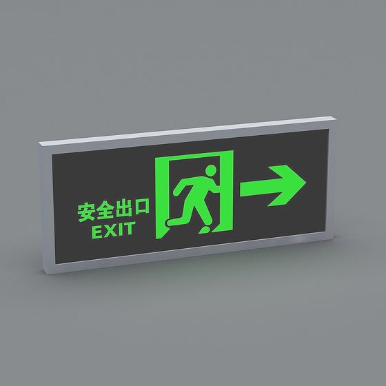 emergency light safety exit sign