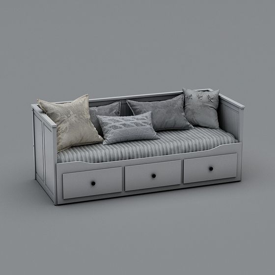 Cozy Retreat 3D Sofa Bed Model