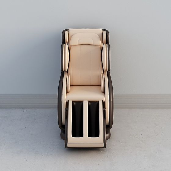 Stylish Low-Poly Massage Chair 3D model for Modern Spaces