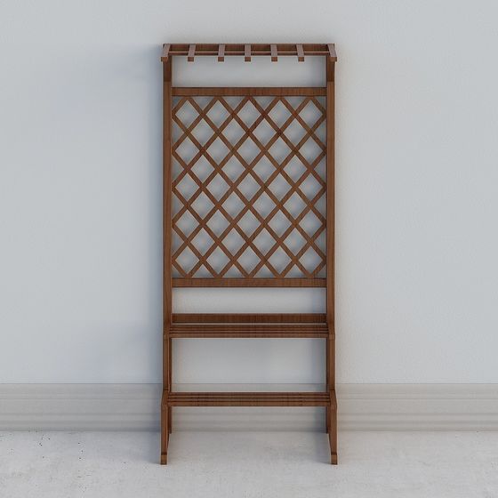 Minimalist Wooden Screen 3D model