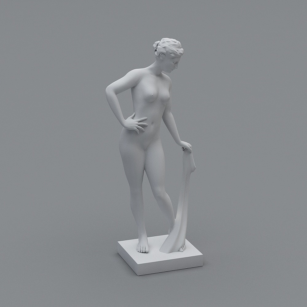 Classical Beauty Low-Poly 3D model