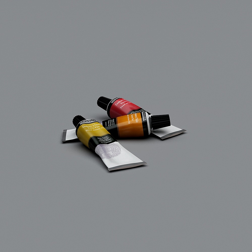 Earth Color Oil Paint 3D Model for Artistic Creations