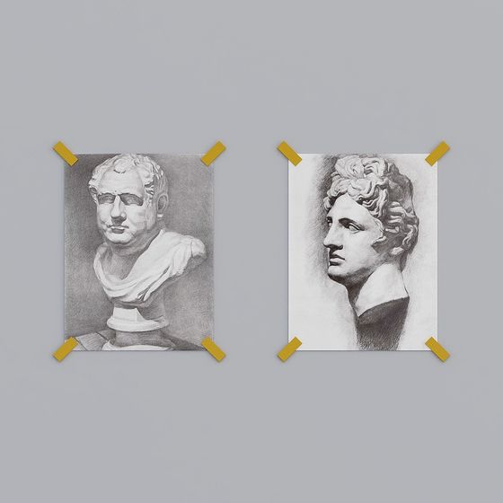 Detailed Classic Bust 3D Model for Artistic Projects