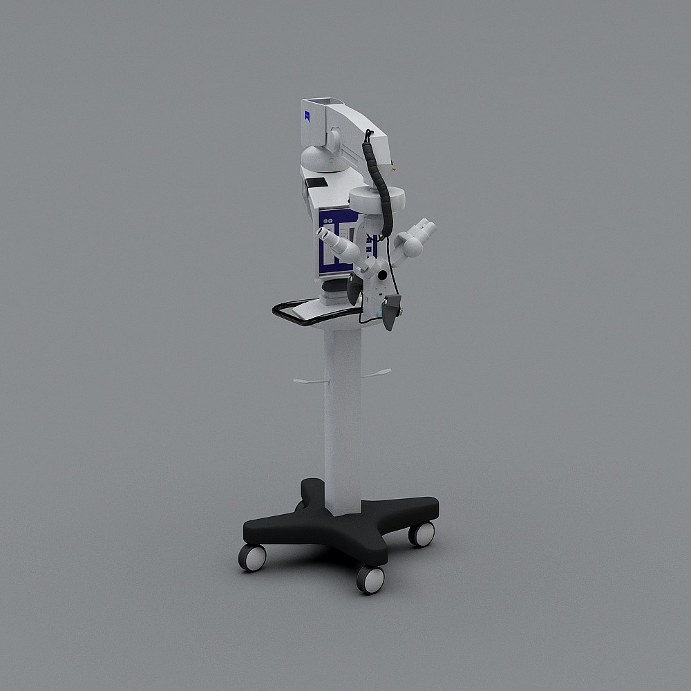 Stylish Microscope 3D model for Medical Applications
