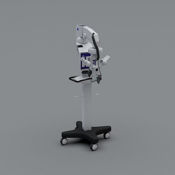 Stylish Microscope 3D model for Medical Applications