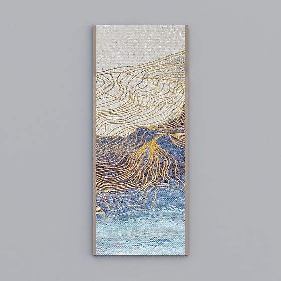 Abstract Wave Canvas 3D model