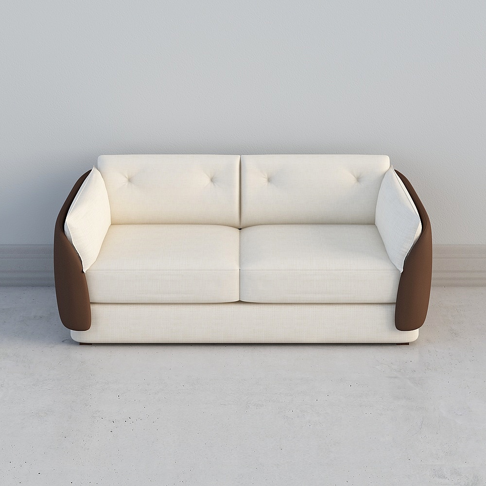Modern Vintage-Inspired Sofa 3D model