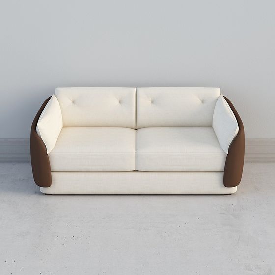Modern Vintage-Inspired Sofa 3D model