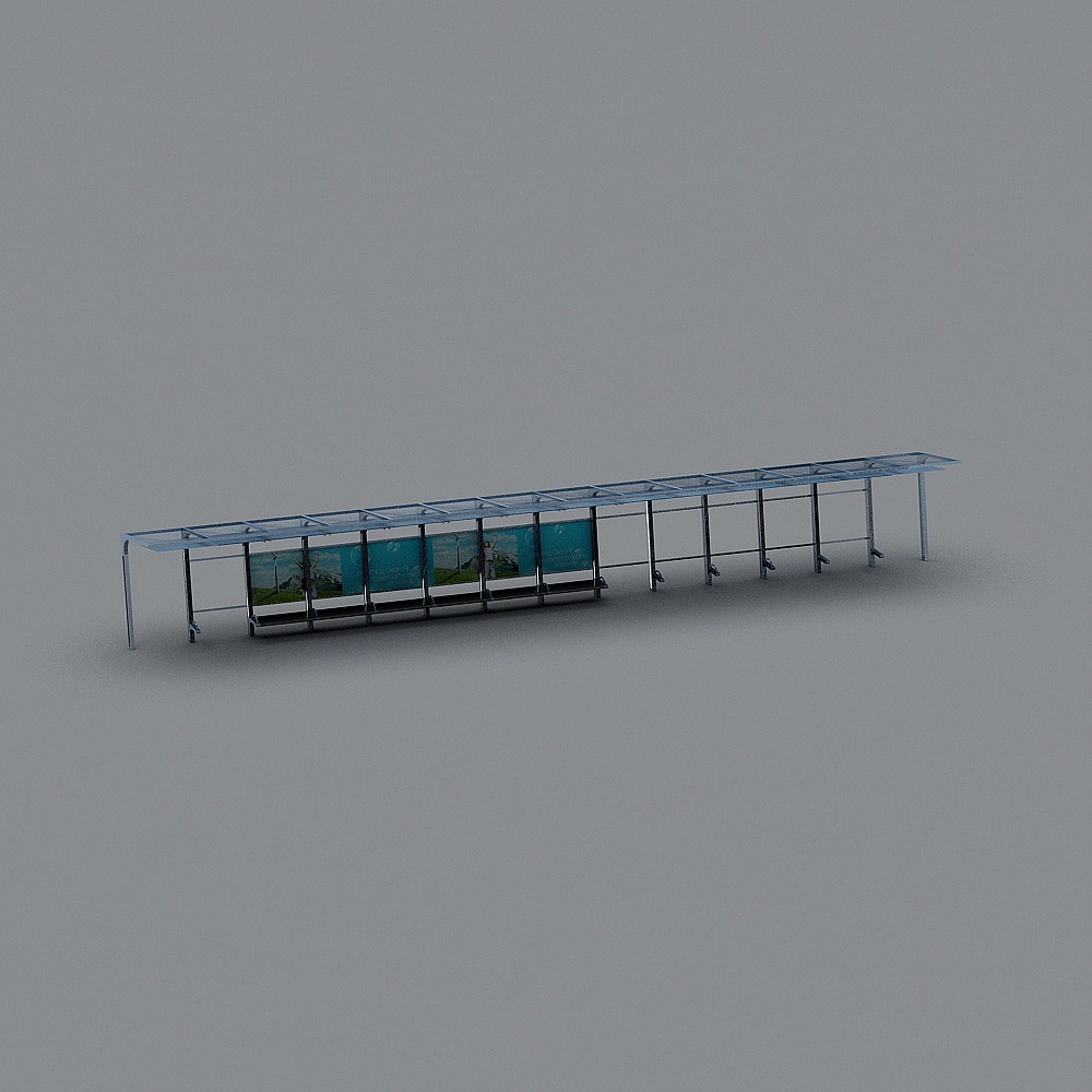 Modern Bus Stop 3D model for Urban Design