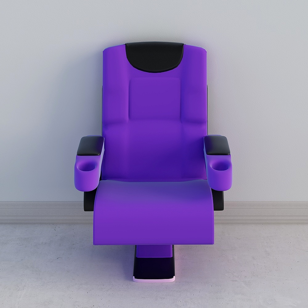 Unique Purple Low Poly Chair 3D model
