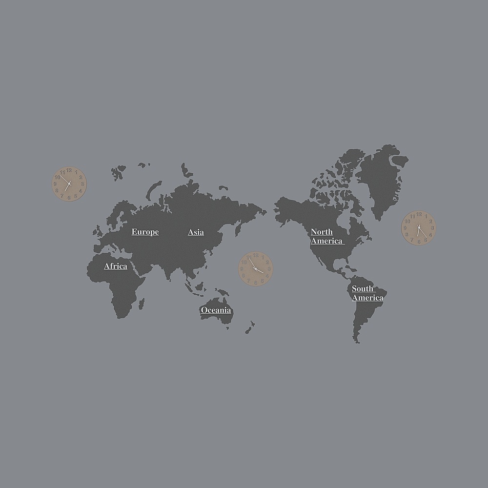Low-Poly Detailed 3D World Map Model