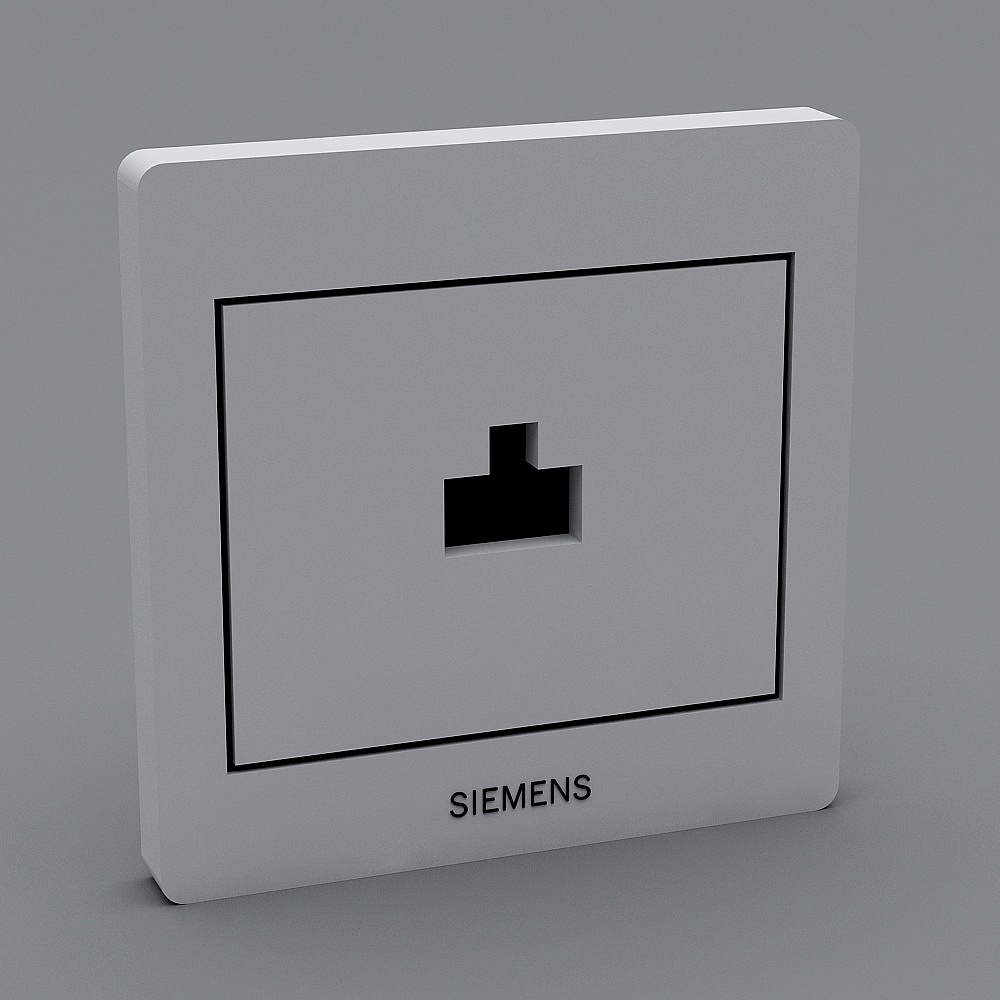 Siemens Low-Poly Network Socket 3D Model