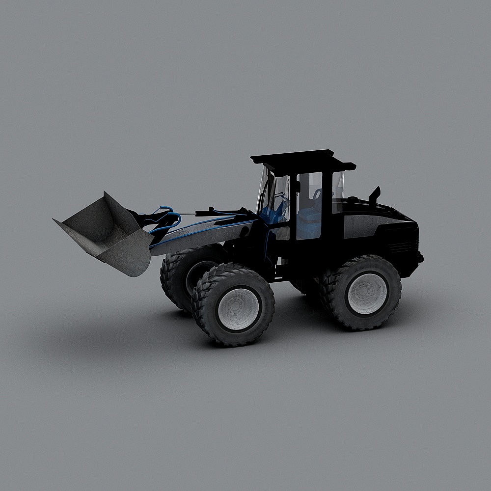 Low Polygon Excavator 3D model