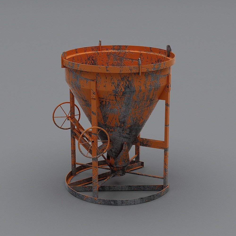 Low Poly Concrete Mixer 3D model
