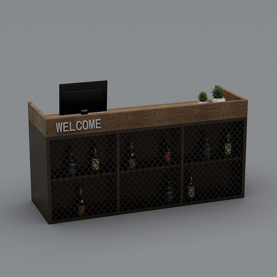 Modern Reception Desk 3D model