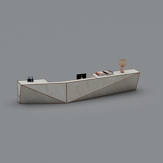 Geometric Charm Reception Desk 3D model