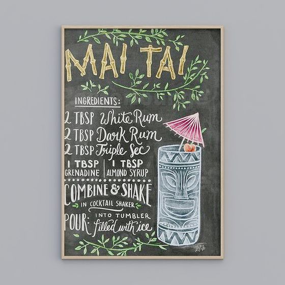 Mai Tai Cocktail Recipe 3D model for Tropical Decor
