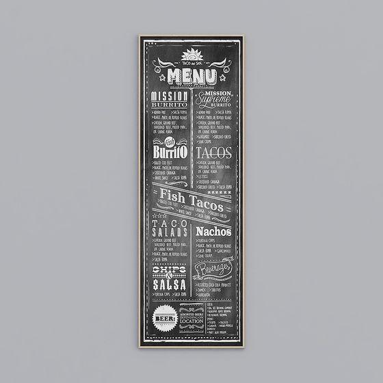 Chalkboard Menu 3D Model