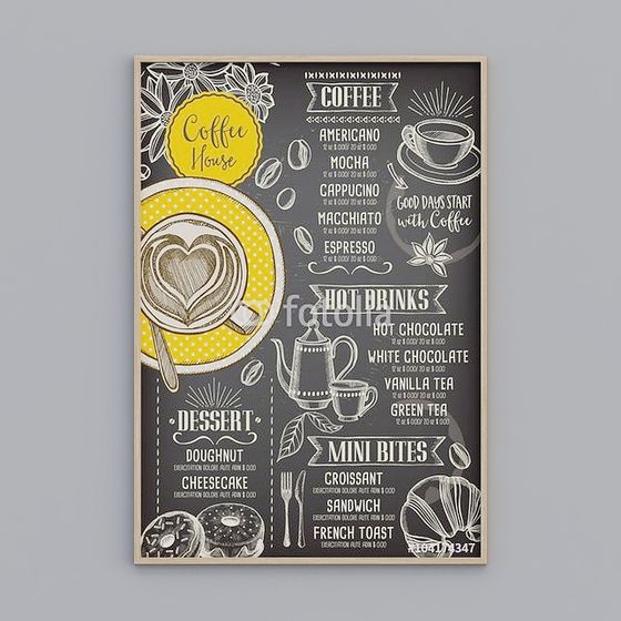 Retro Coffee Menu 3D model