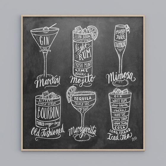Chalkboard Cocktails 3D model
