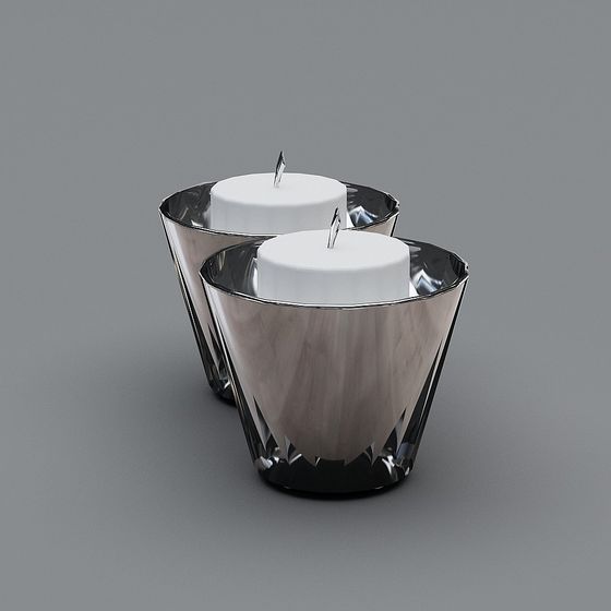 Crystal Candelabra 3D model - Low Poly Design