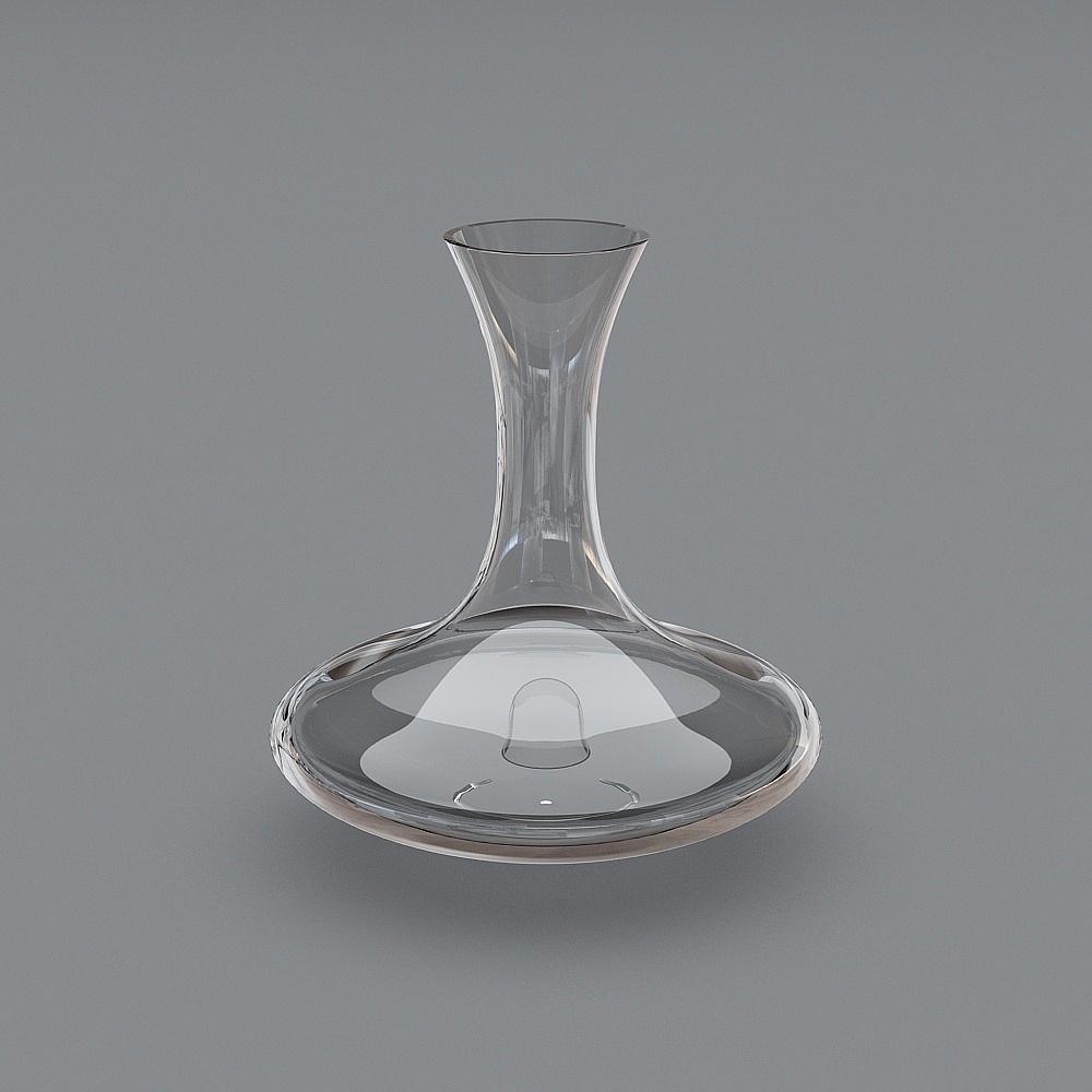 Elegant Glass Bottle 3D model for Modern Aesthetics