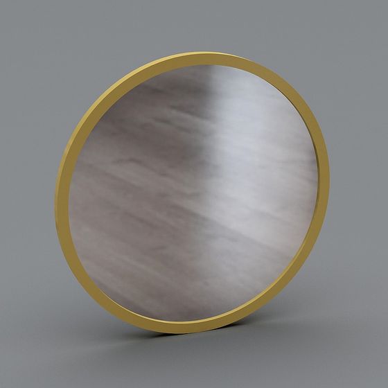 Elegant Round Mirror 3D model Design