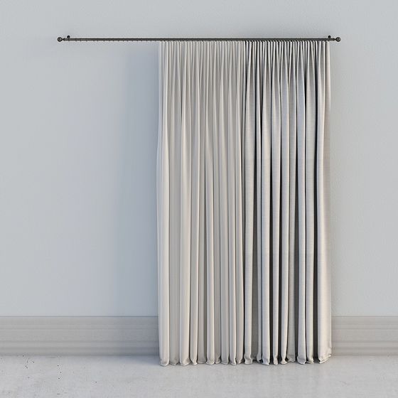 Low Polygon Style Curtain 3D model