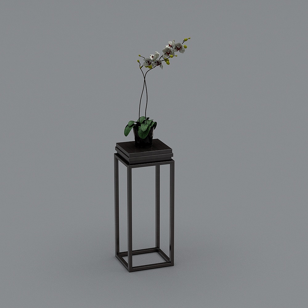 Elegant Flower Stand 3D model for Modern Interiors