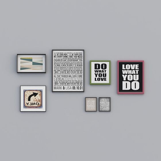 Wall Art Gallery 3D model for Creative Projects