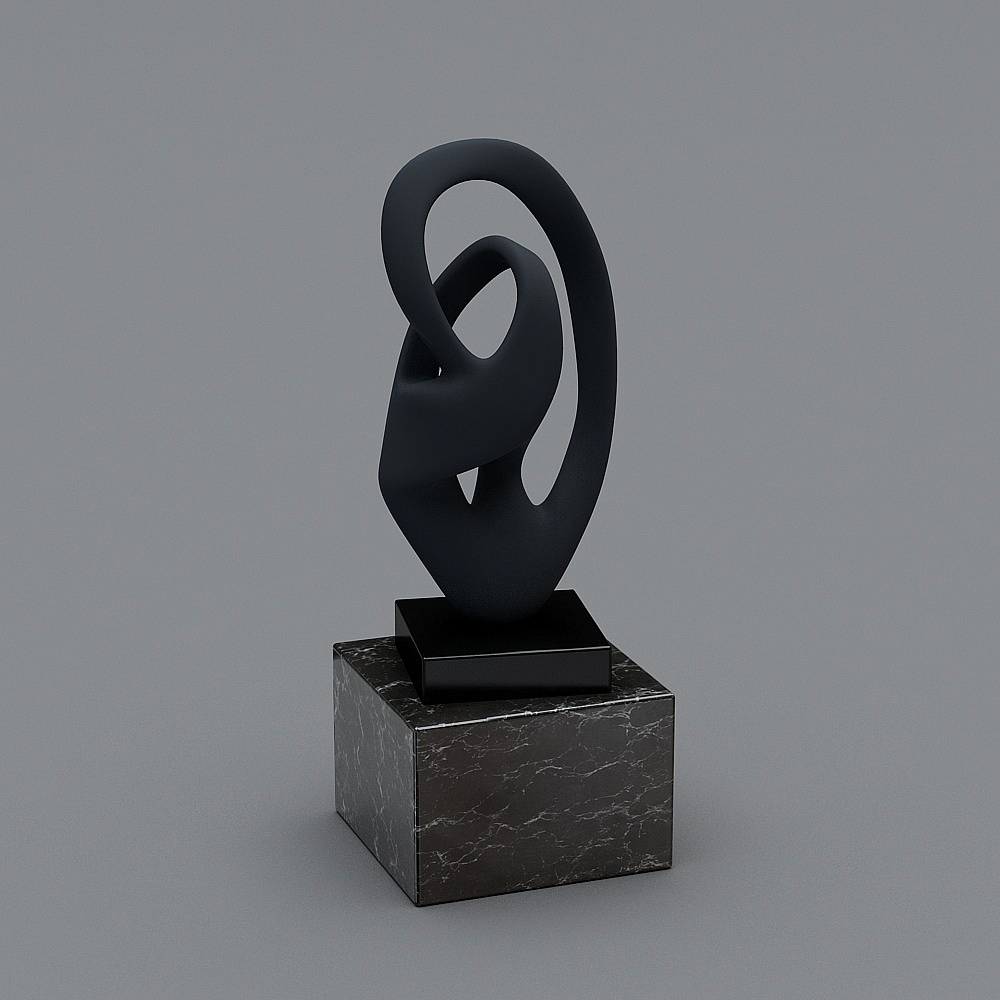 Abstract Earrings 3D model