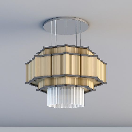 Art Deco Ceiling Light 3D Model for Stylish Interiors