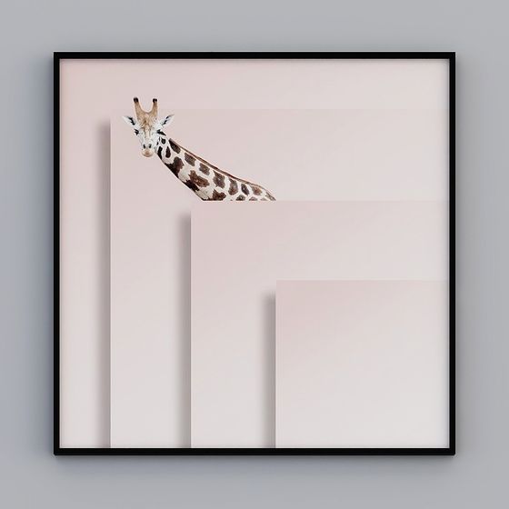 Dreamy Giraffe 3D model