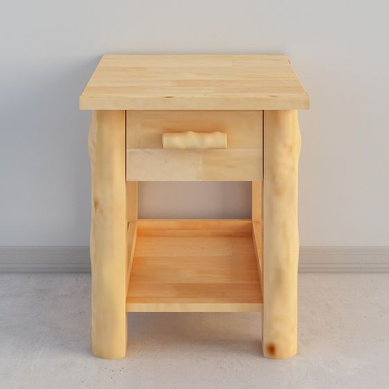 Window Side Table Poly Model Charming Low-Poly Side Table 3D model
