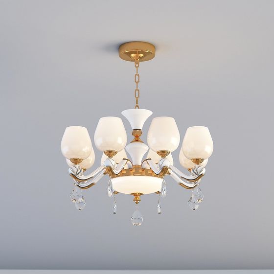 Glamorous Chandelier 3D model for Elegant Spaces