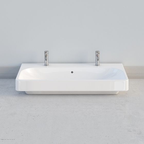 Stylish Low-Polygon 3D Sink Model for Modern Spaces