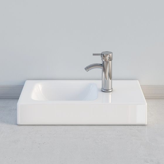 Square Sink 3D model for Modern Interiors