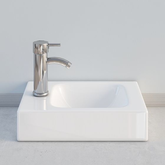 Geberit Giboli - 時尚簡約 - 500.461.01.1-iCon 洗手盆 380mm，左側水龍頭孔