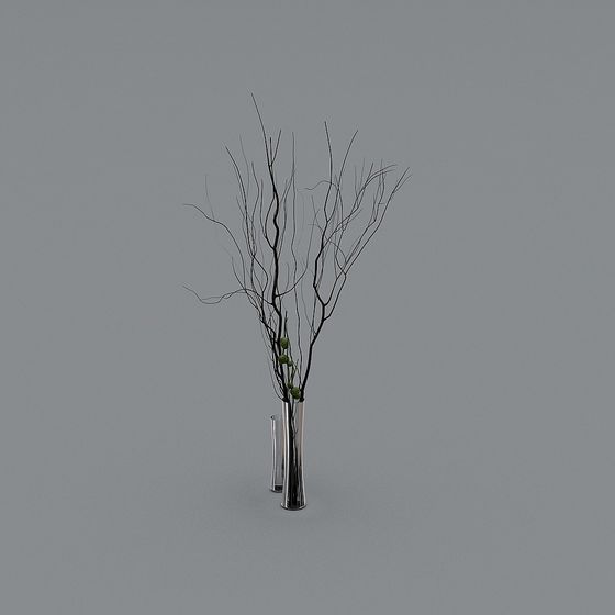Winter Branches Vase 3D model